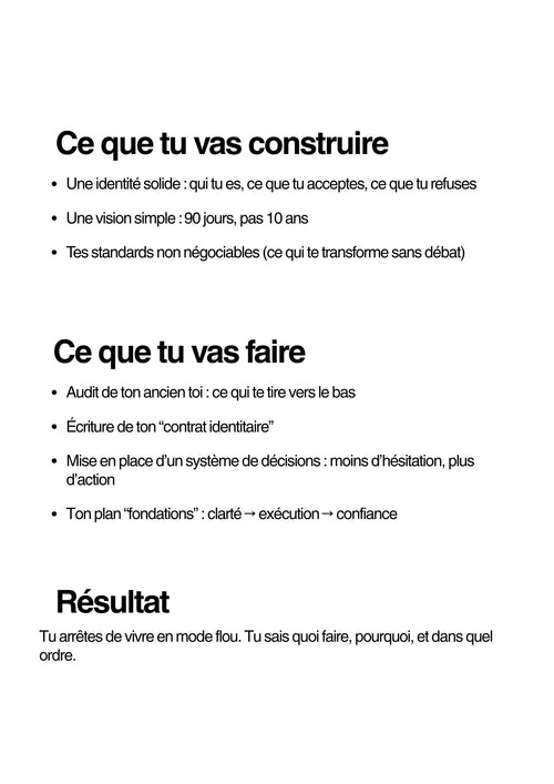 MODULE 1 - IDENTITÉ & CLARTÉ